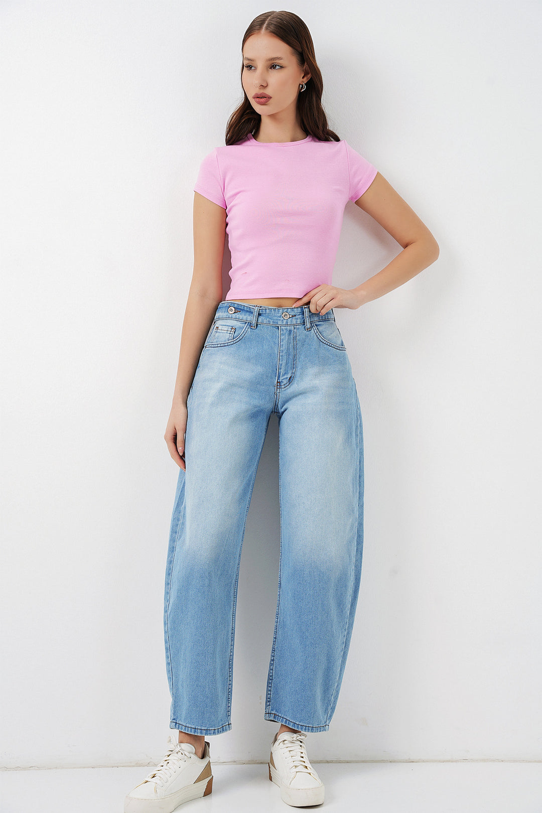 BGD Women Kadın Yüksek Bel Kot Pantolon 30081 - Açık Mavi - Hamilton
