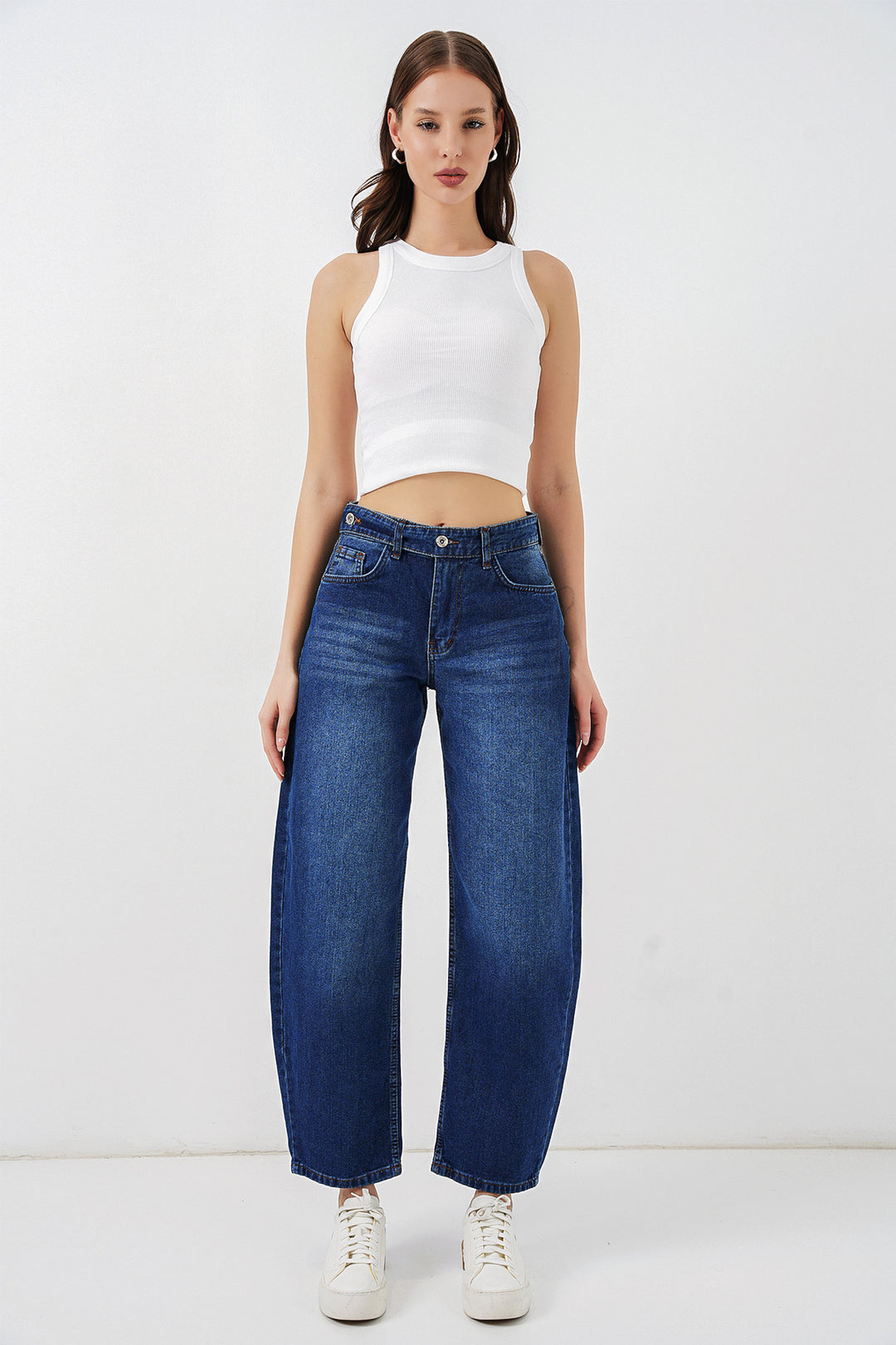 BGD Women Kadın Yüksek Bel Kot Pantolon 30081 - Lacivert - Centreville