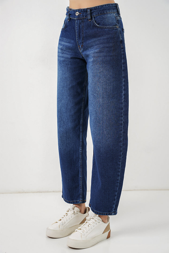 BGD Women Kadın Yüksek Bel Kot Pantolon 30081 - Lacivert - Centreville
