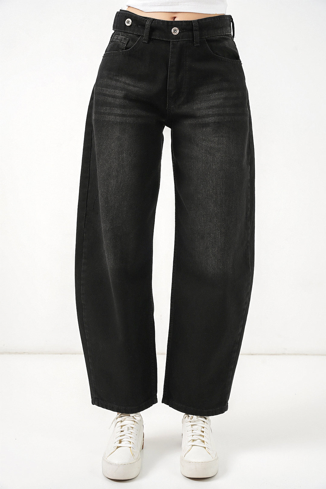 BGD Women Kadın Yüksek Bel Kot Pantolon 30081 - Siyah - Penfield