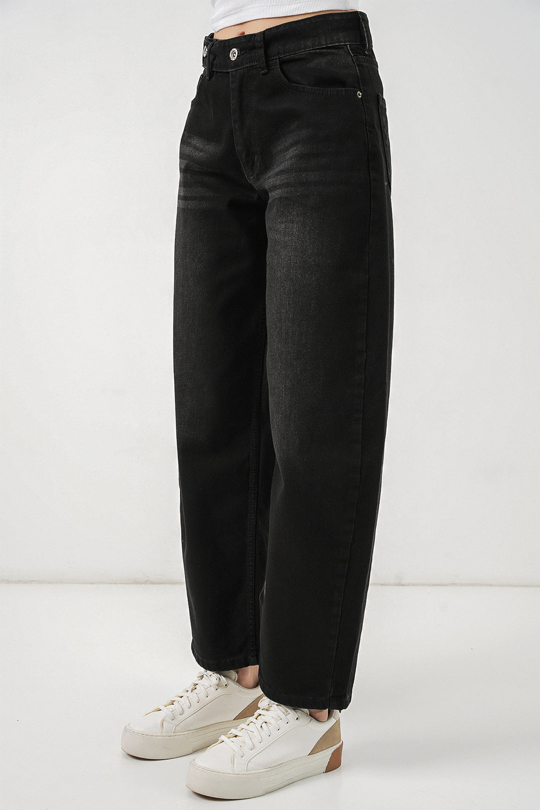 BGD Women Kadın Yüksek Bel Kot Pantolon 30081 - Siyah - Penfield