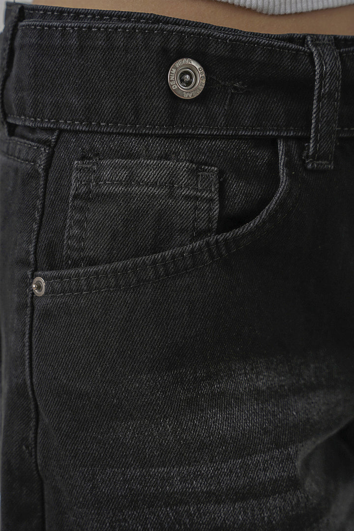 BGD Women Kadın Yüksek Bel Kot Pantolon 30081 - Siyah - Penfield