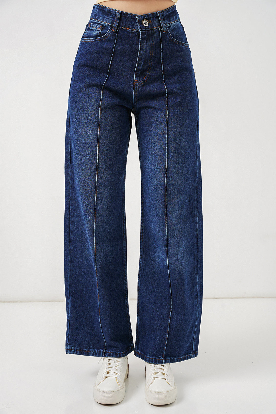 BGD Women Kadın Yüksek Bel Kot Pantolon 30082 - Lacivert - Emmen