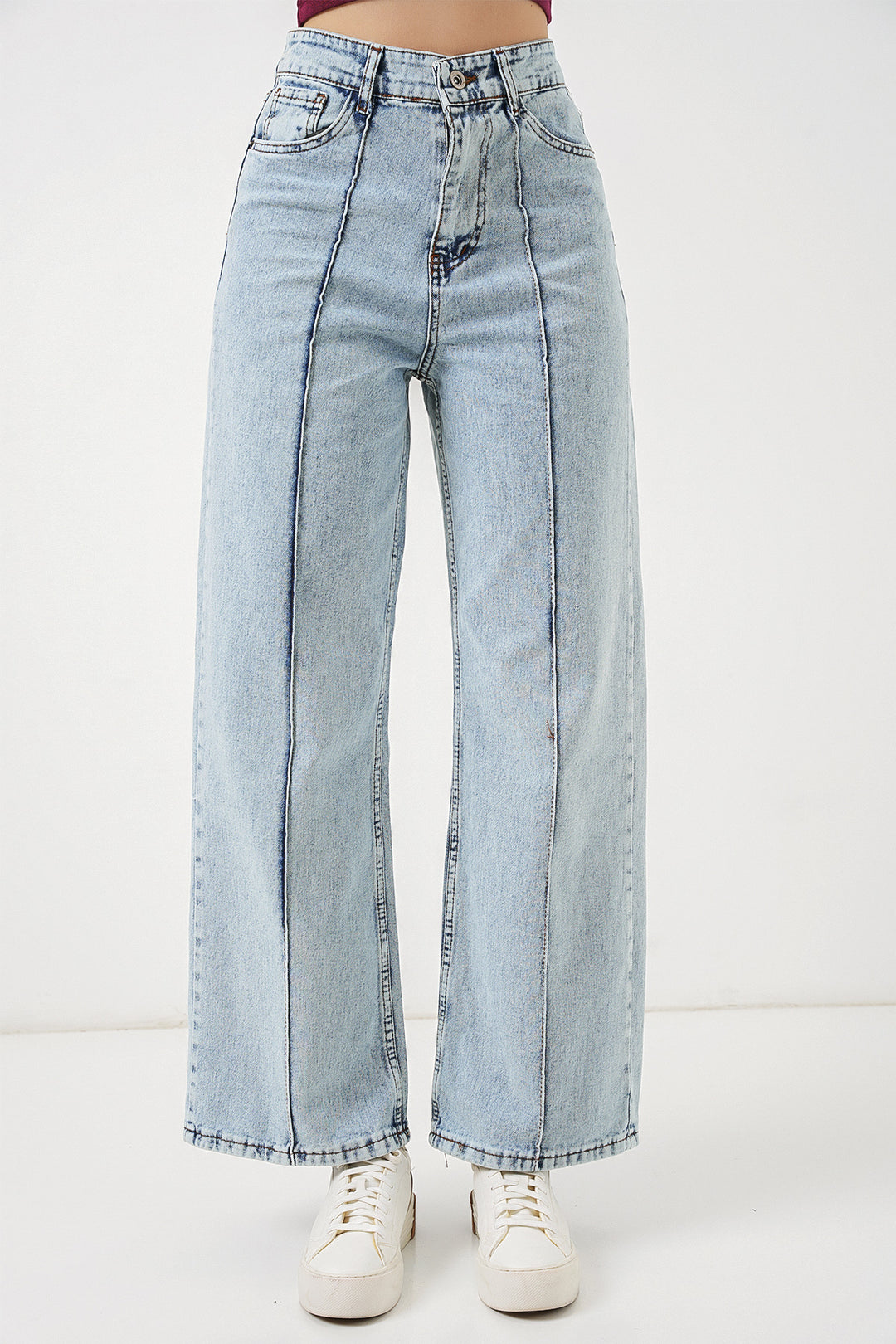 BGD Women Kadın Yüksek Bel Kot Pantolon 30082 - Mavi - Conflans-Sainte-Honorine