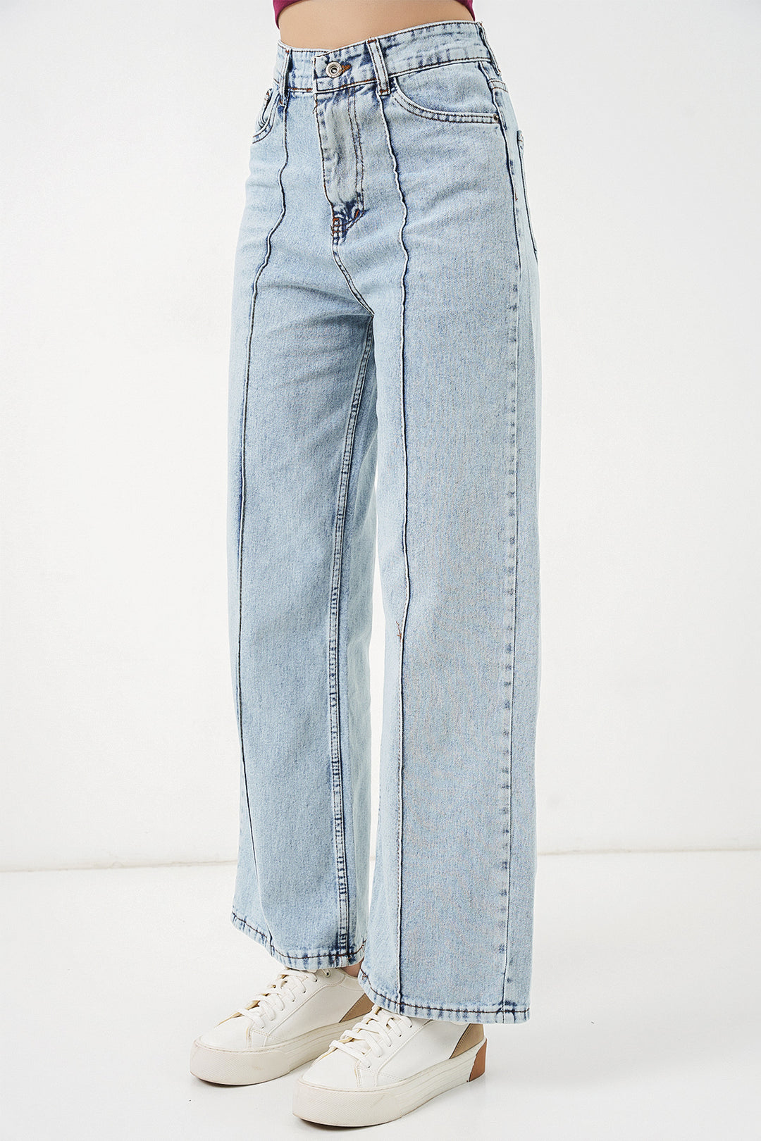 BGD Women Kadın Yüksek Bel Kot Pantolon 30082 - Mavi - Conflans-Sainte-Honorine