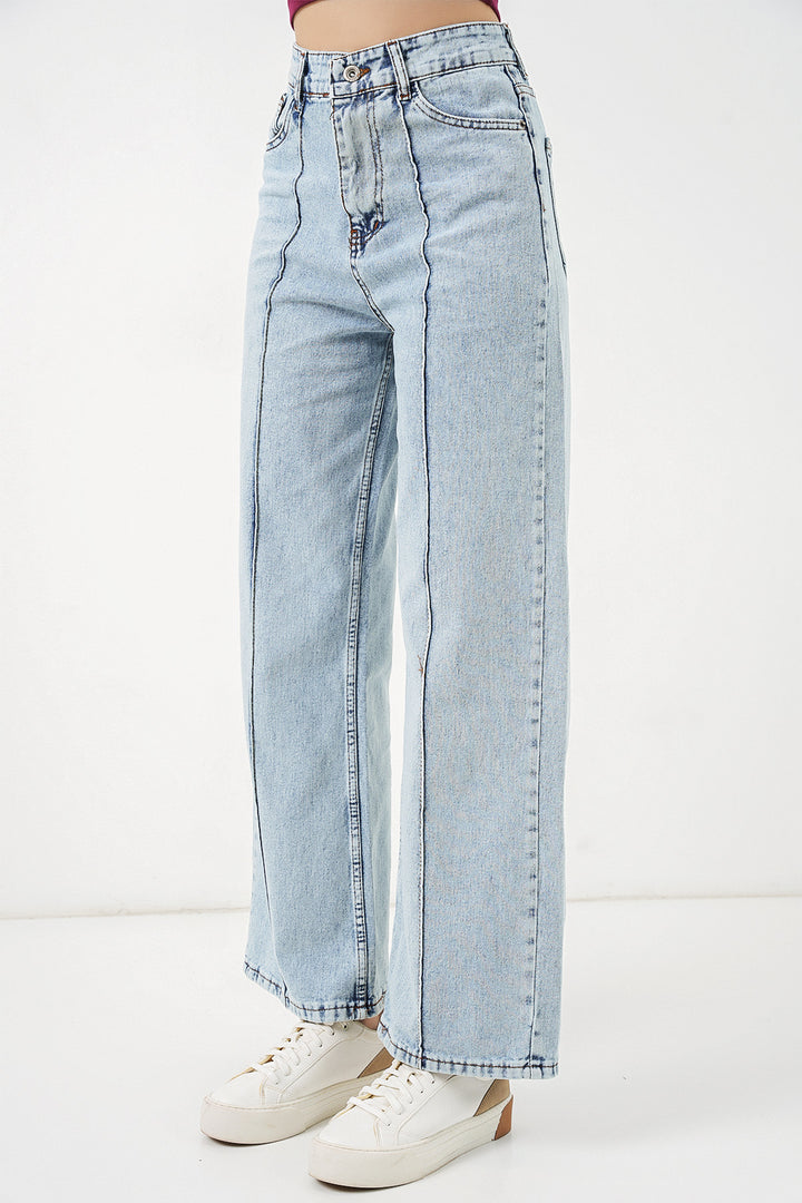 BGD Women Kadın Yüksek Bel Kot Pantolon 30082 - Mavi - Conflans-Sainte-Honorine