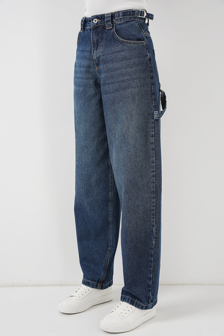 BGD Women Women's High Waist Jeans 6701 - Navy Blue - Baltimore