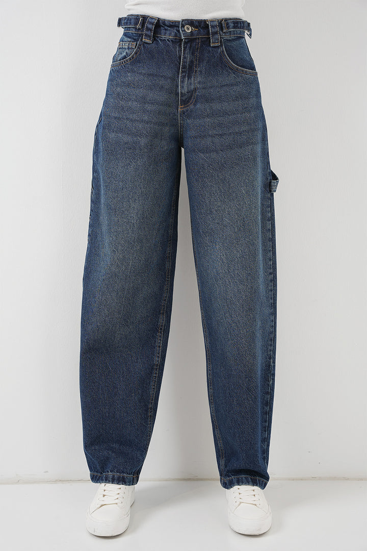 BGD Women Women's High Waist Jeans 6701 - Navy Blue - Baltimore