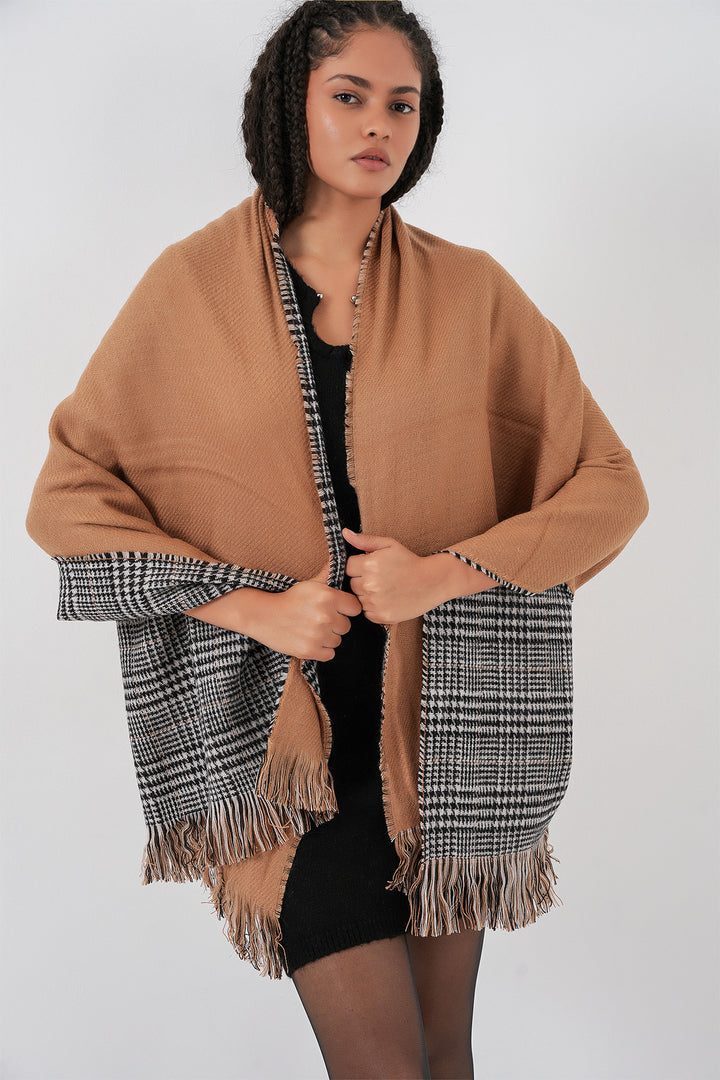BGD Women Women Soft Textured Thick Shawl Scarf 15951 - Camel - Addison