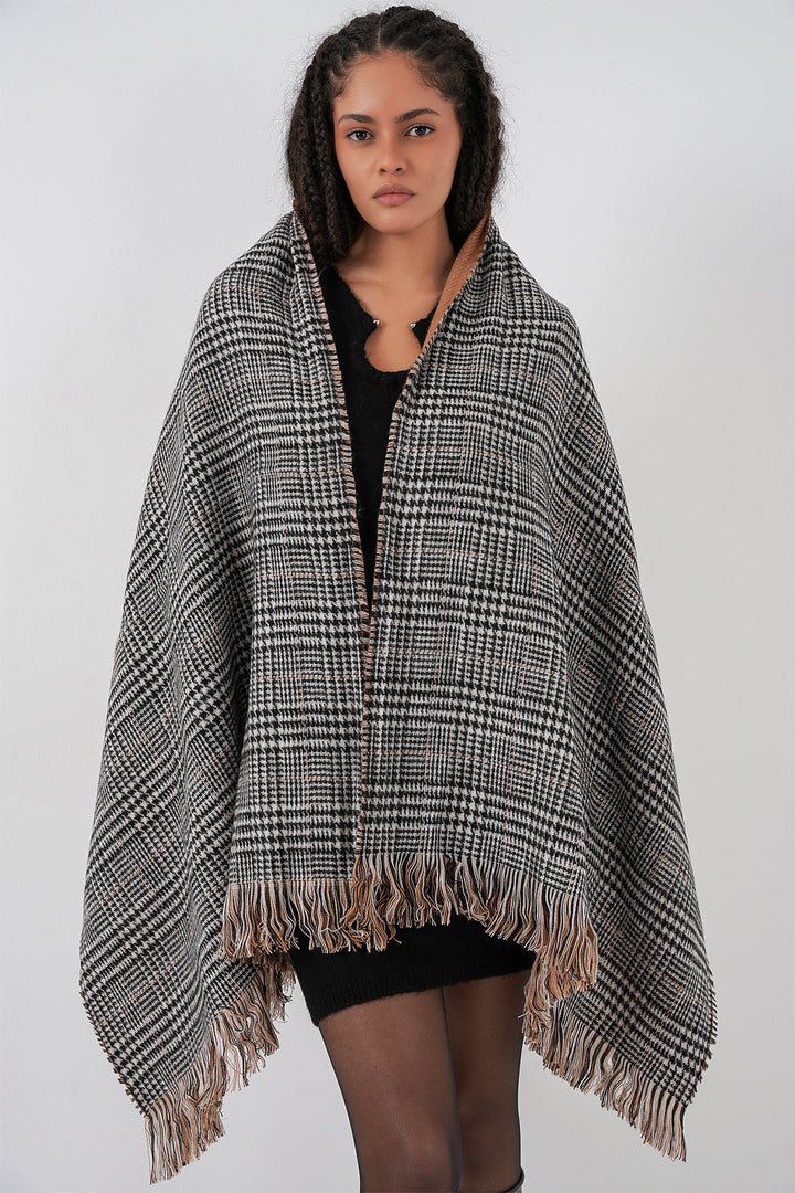 BGD Women Women Soft Textured Thick Shawl Scarf 15951 - Camel - Addison