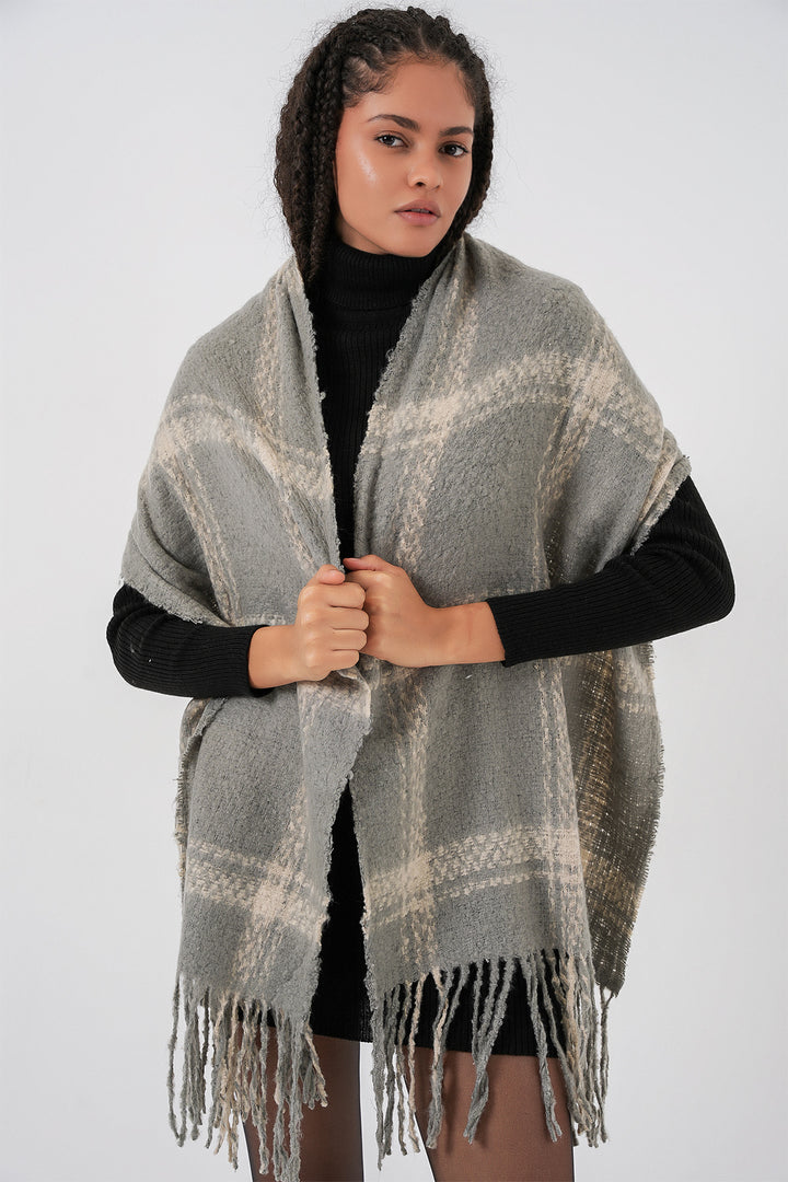 BGD Women Woman Soft Textured Thick Scarf 15951 - Dark Grey - Lakeshore