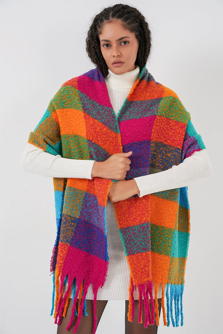 BGD Women Woman Soft Textured Thick Scarf 15951 - Fuchsia - San Miguel de Allende