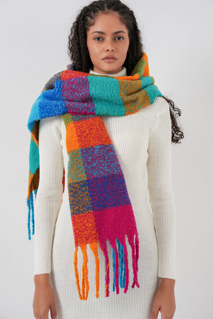 BGD Women Woman Soft Textured Thick Scarf 15951 - Fuchsia - San Miguel de Allende