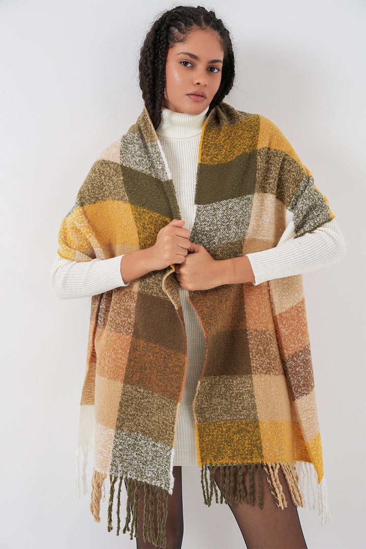 BGD Women Women's Soft Textured Thick Scarf 15951 - Mustard - Tonalá