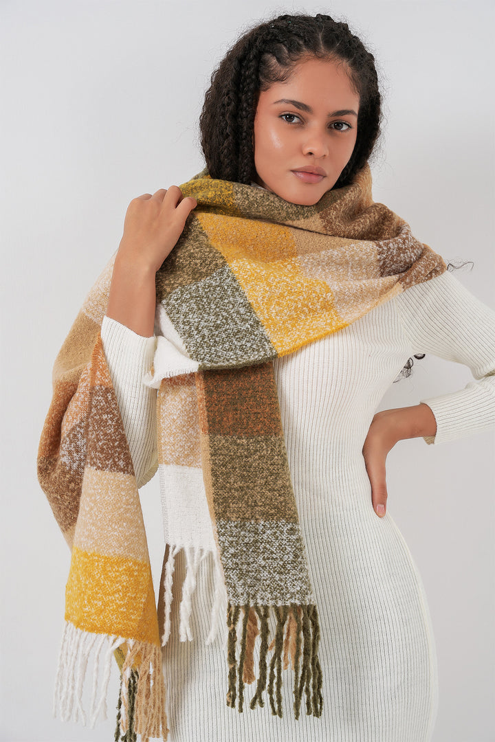 BGD Women Women's Soft Textured Thick Scarf 15951 - Mustard - Tonalá