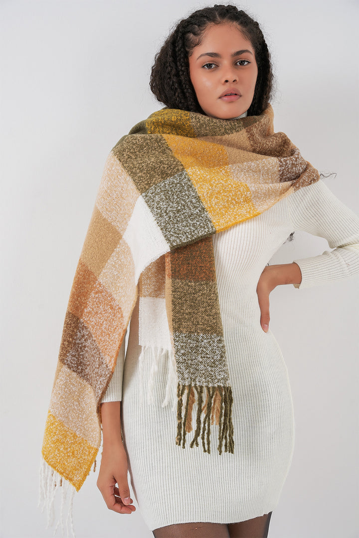 BGD Women Women's Soft Textured Thick Scarf 15951 - Mustard - Tonalá