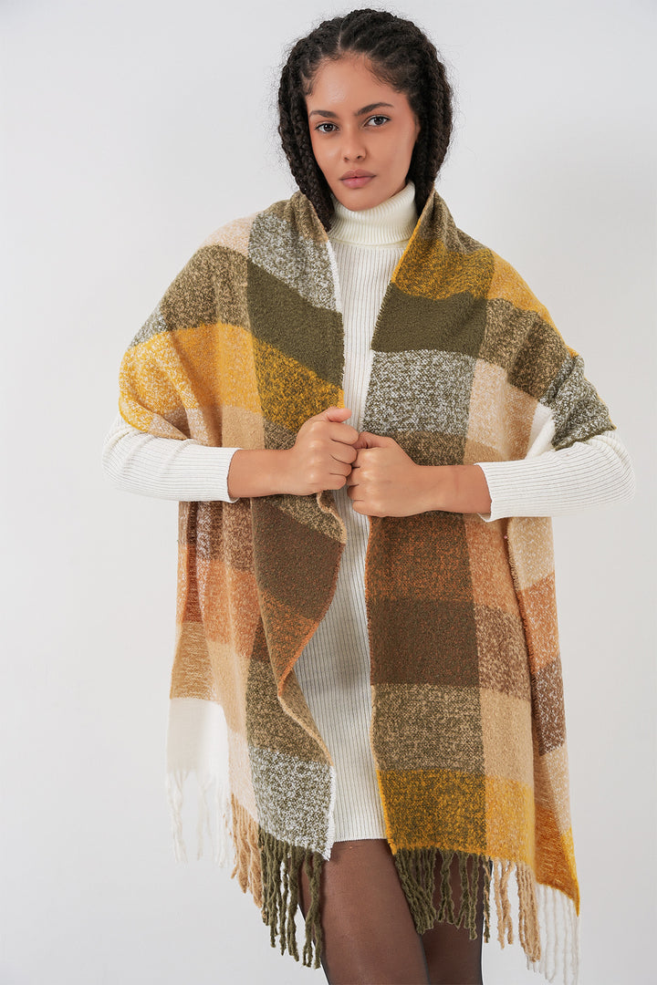 BGD Women Women's Soft Textured Thick Scarf 15951 - Mustard - Tonalá