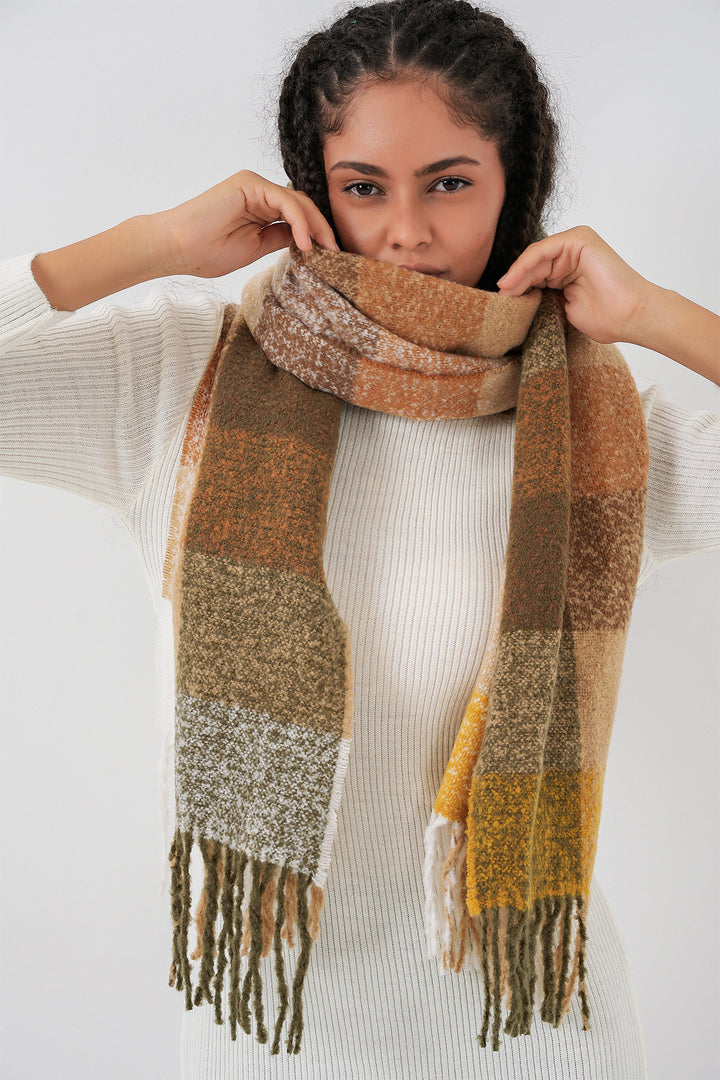 BGD Women Women's Soft Textured Thick Scarf 15951 - Mustard - Tonalá