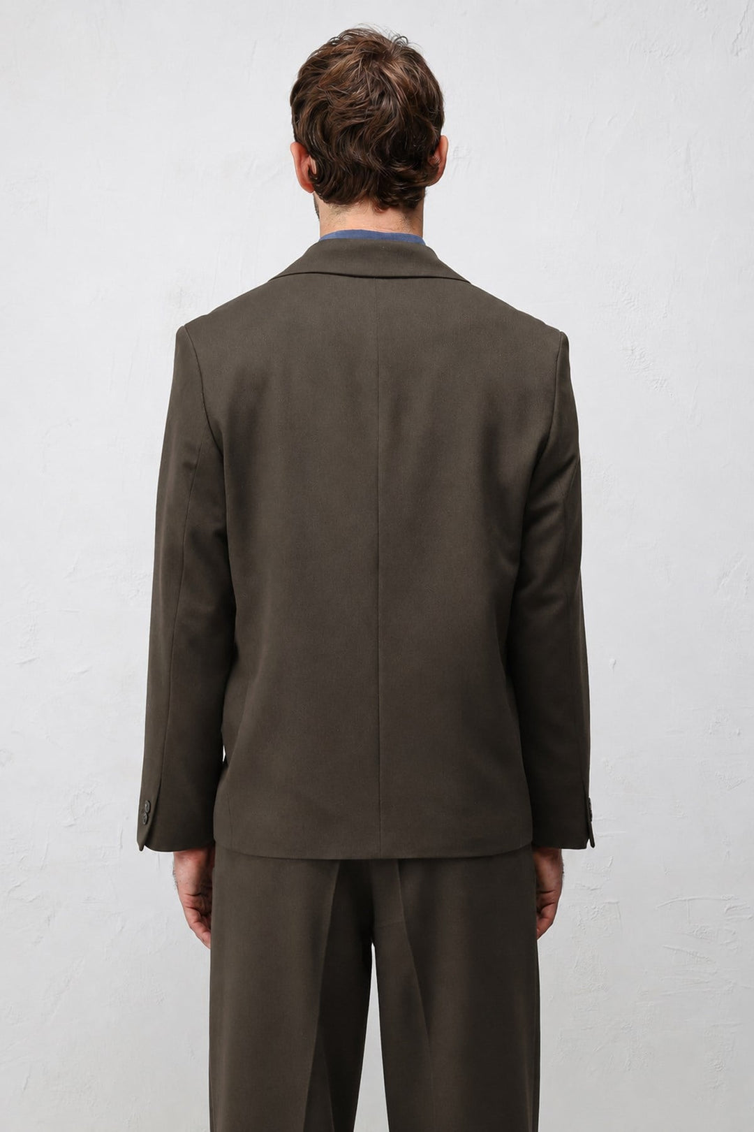ANT Antioch Kahve 1 Relax Fit Kruvaze Erkek Blazer Ceket - Grantham