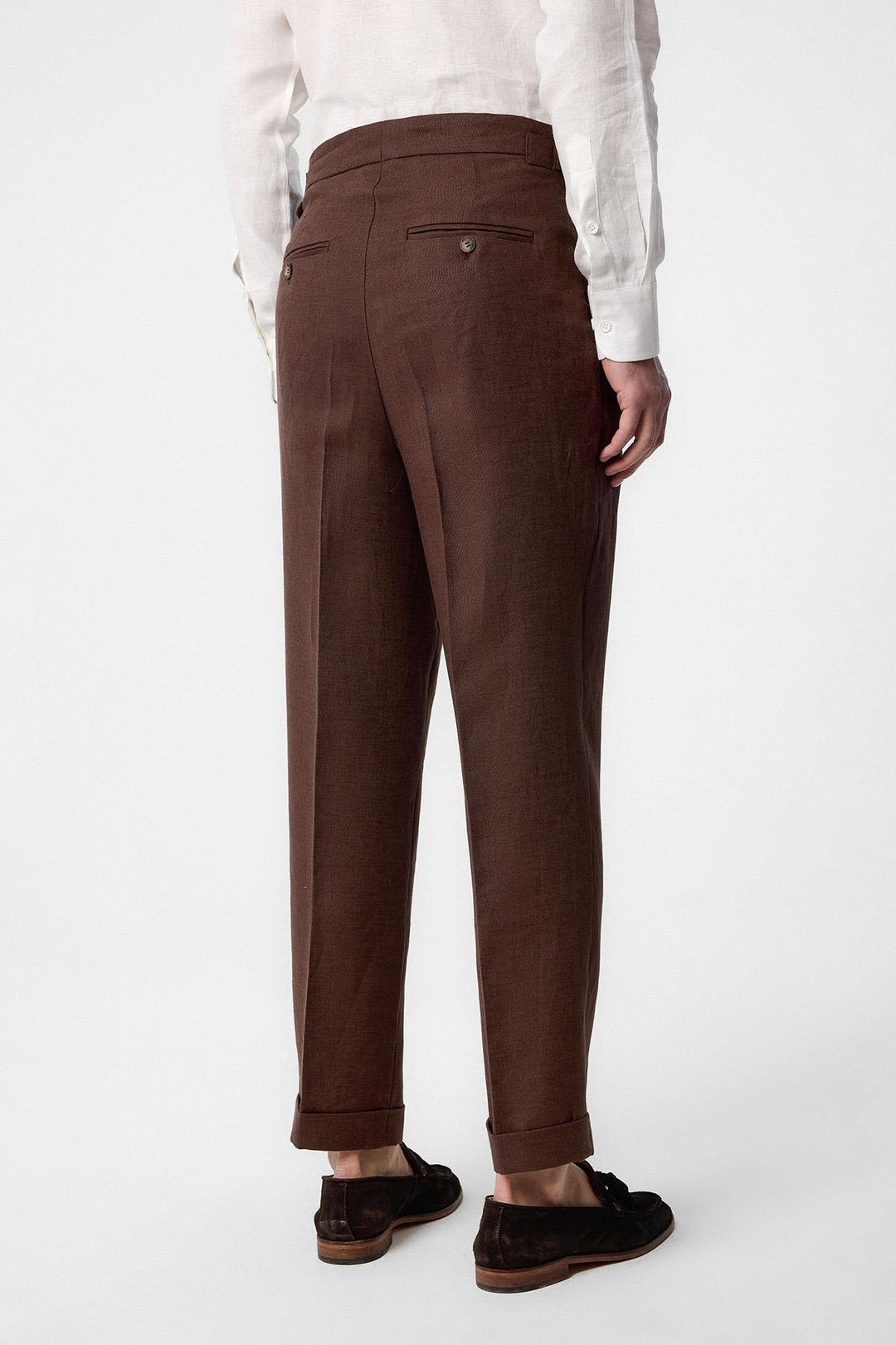 ANT Antioch Coffee 100% Linen Italian Cut Men's Pants - Torreón