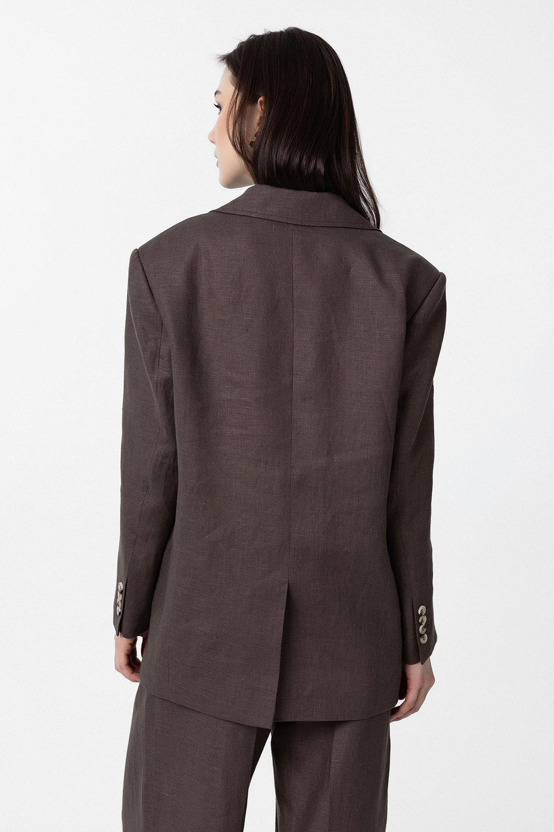 ANT Antioch Coffee 100% Linen Women's Blazer Jacket - Downers Grove
