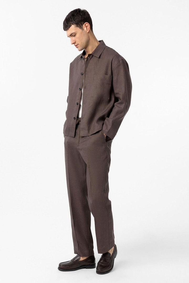 ANT Antioch Coffee 100% Linen Relax Fit Men's Slim Jacket - Edmonds