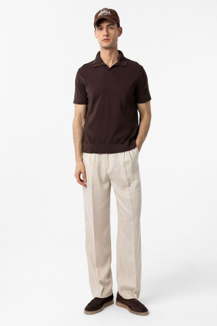 ANT Antioch Kahve 100% Pamuk Polo Yaka Triko T-Shirt - Chippenham