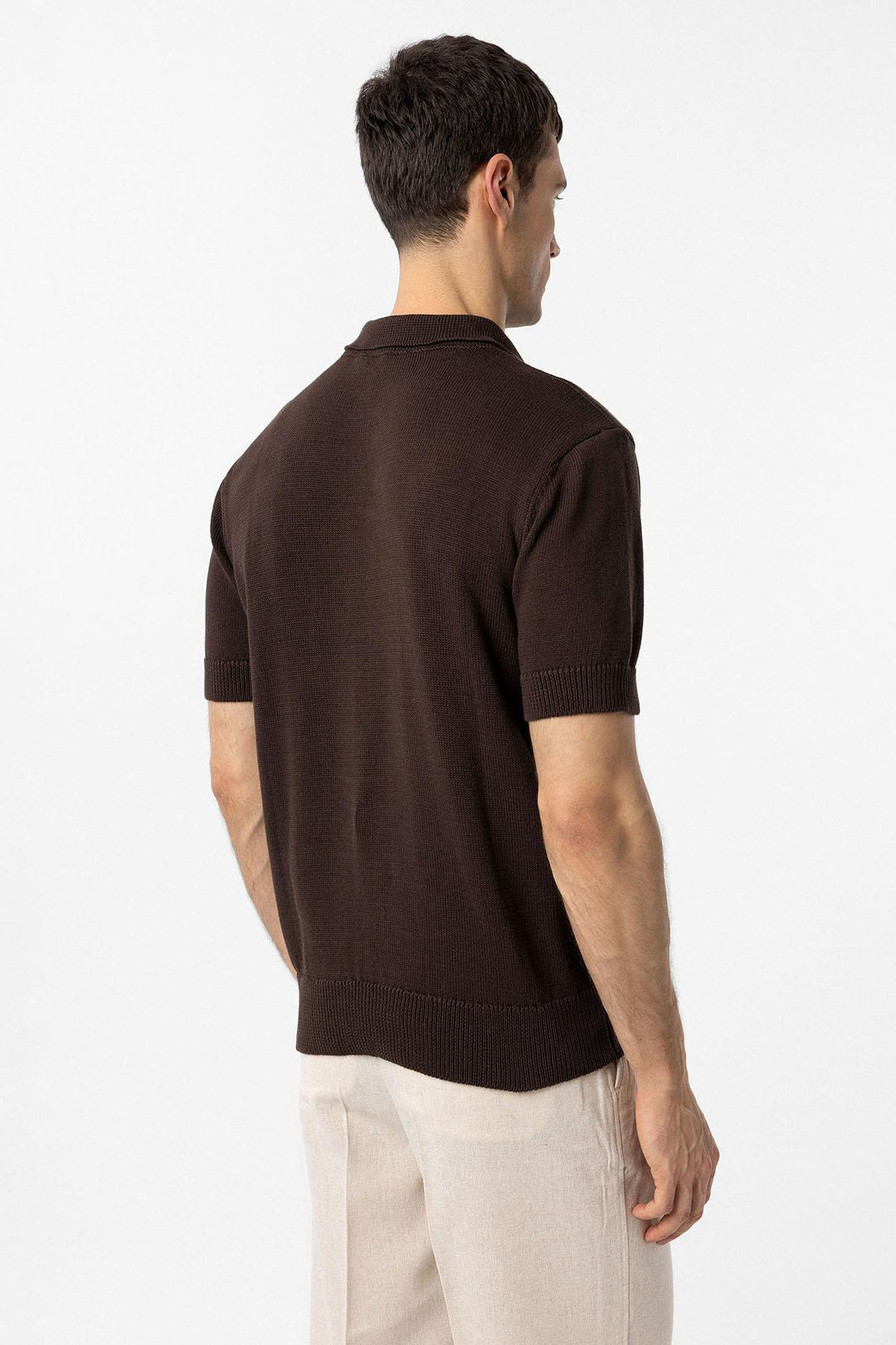 ANT Antioch Kahve 100% Pamuk Polo Yaka Triko T-Shirt - Chippenham