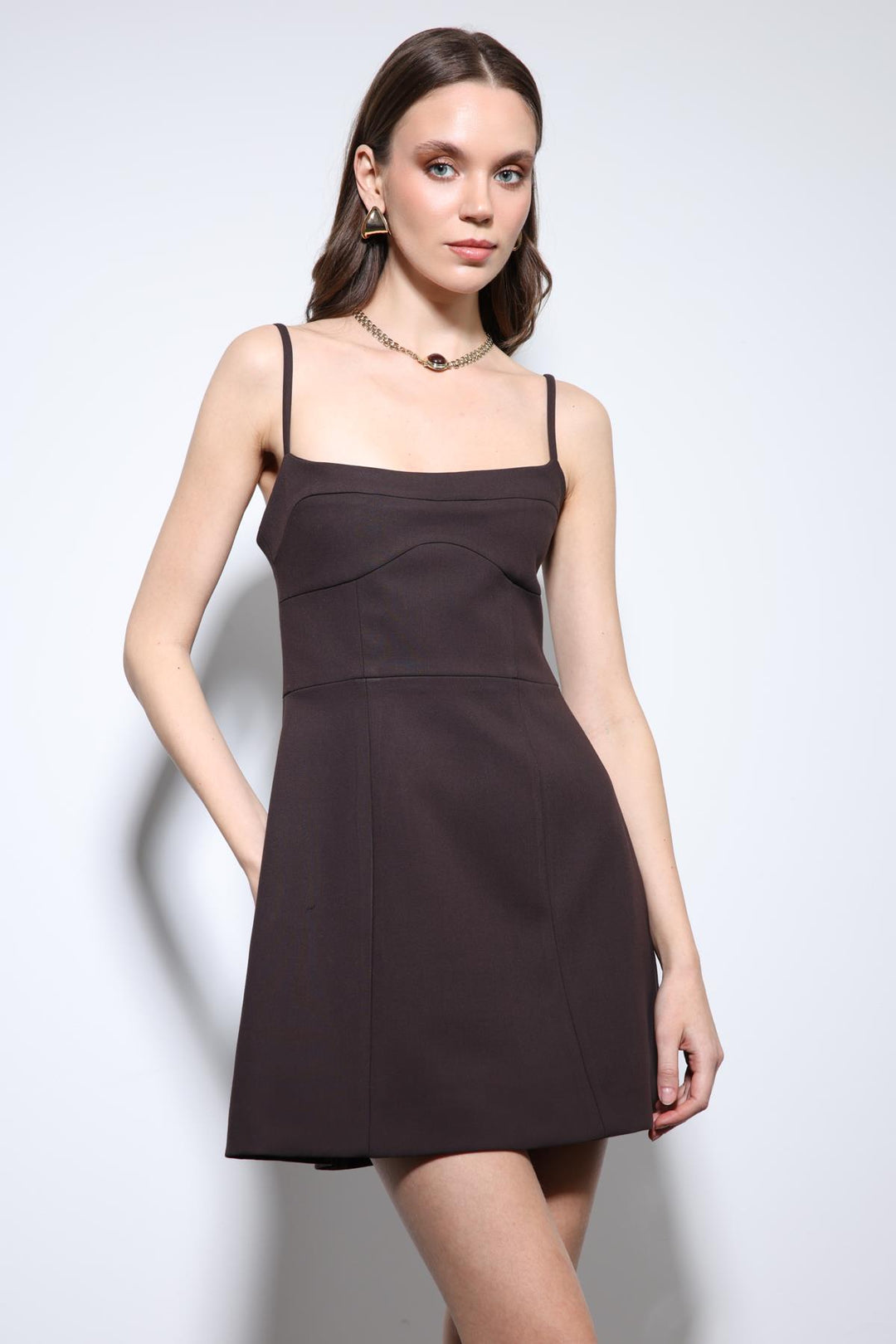 ANT Antioch Coffee Sleeve Dress - Tustin