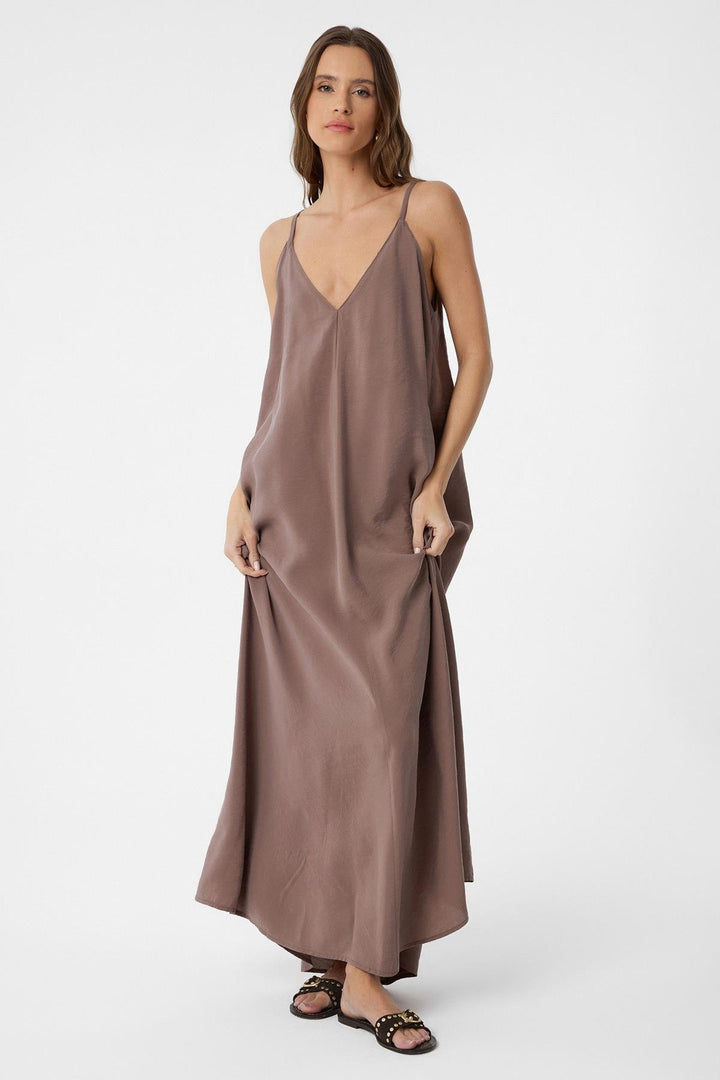 ANT Antioch Coffee Strap Modal Long Women's Dress - Pforzheim