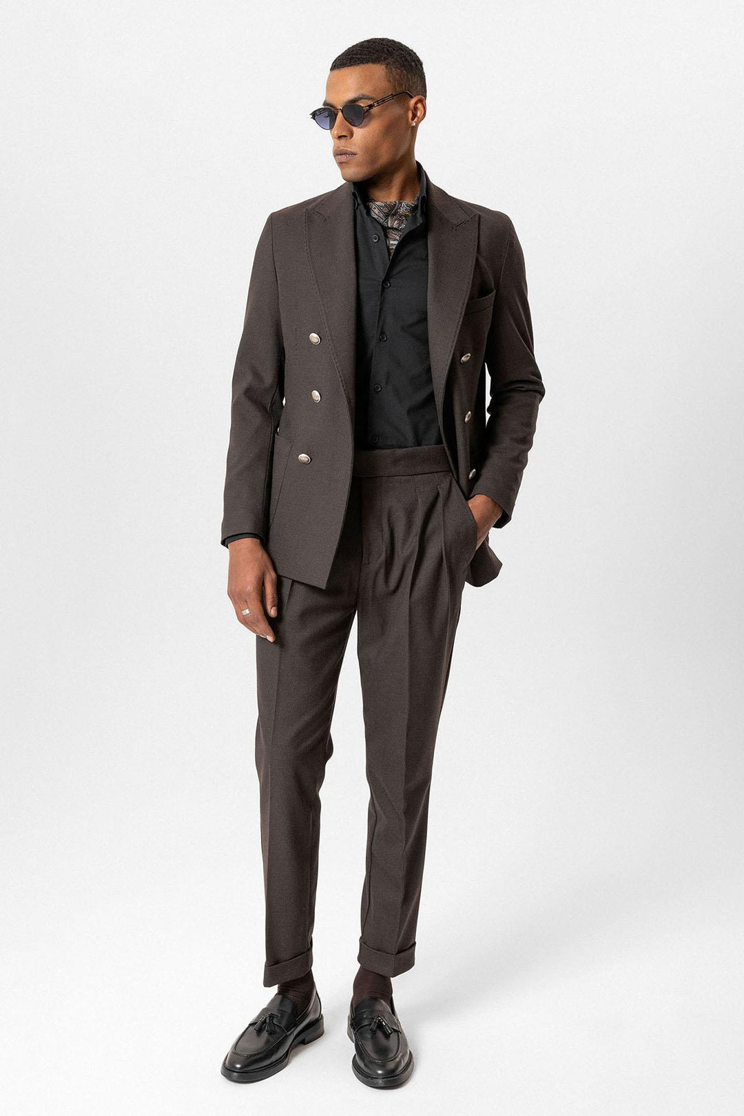 ANT Antioch Coffee Unlined Double-Breasted Men's Blazer Jacket - Maintal