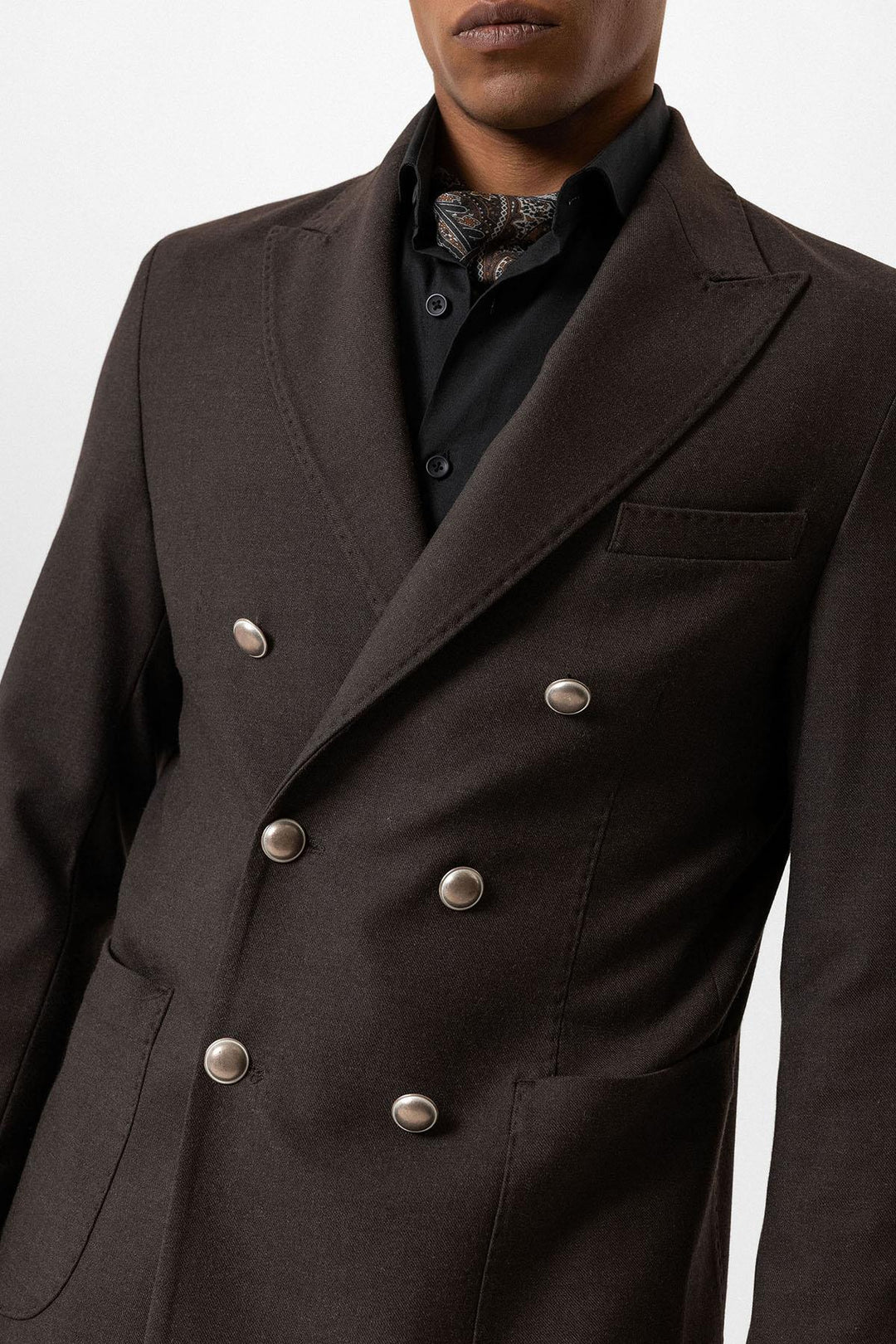 ANT Antioch Coffee Unlined Double-Breasted Men's Blazer Jacket - Maintal