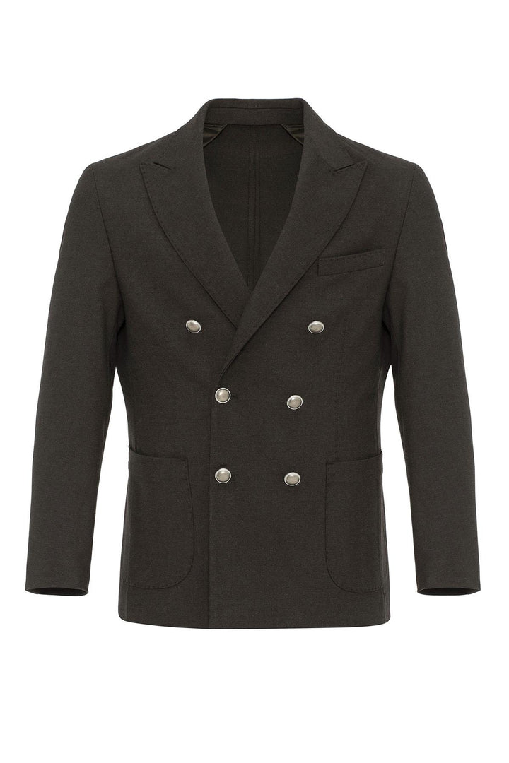 ANT Antioch Coffee Unlined Double-Breasted Men's Blazer Jacket - Maintal