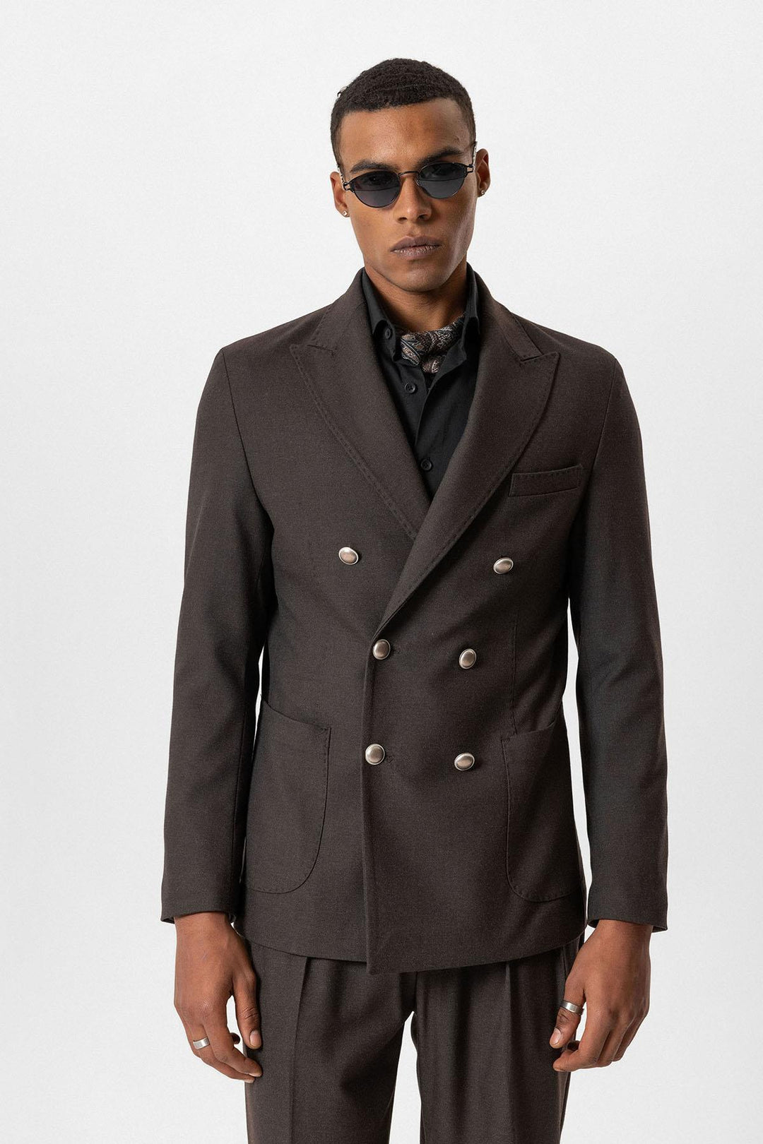 ANT Antioch Coffee Unlined Double-Breasted Men's Blazer Jacket - Maintal