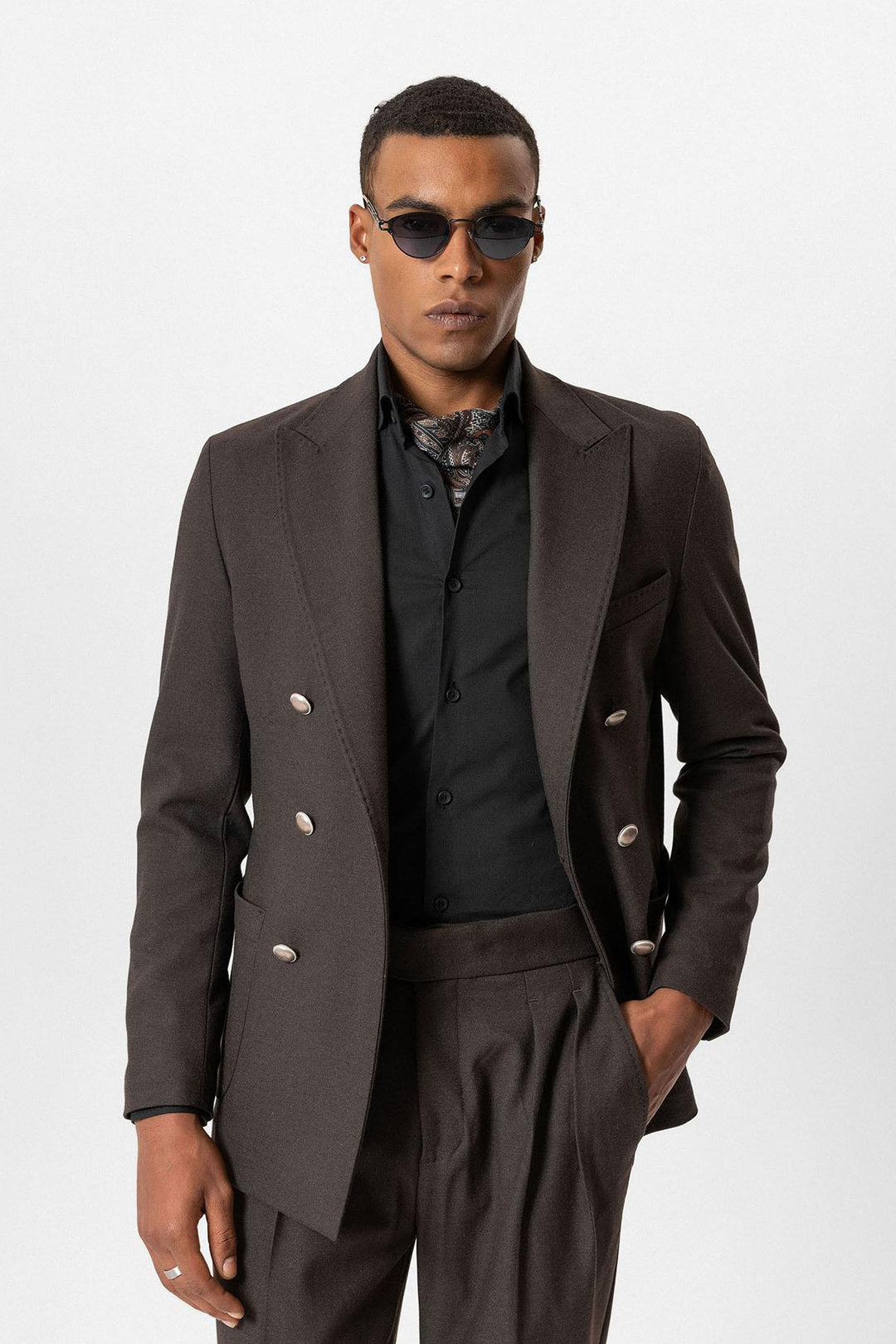 ANT Antioch Coffee Unlined Double-Breasted Men's Blazer Jacket - Maintal