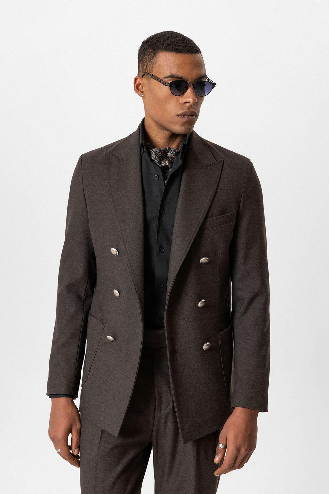 ANT Antioch Coffee Unlined Double-Breasted Men's Blazer Jacket - Maintal
