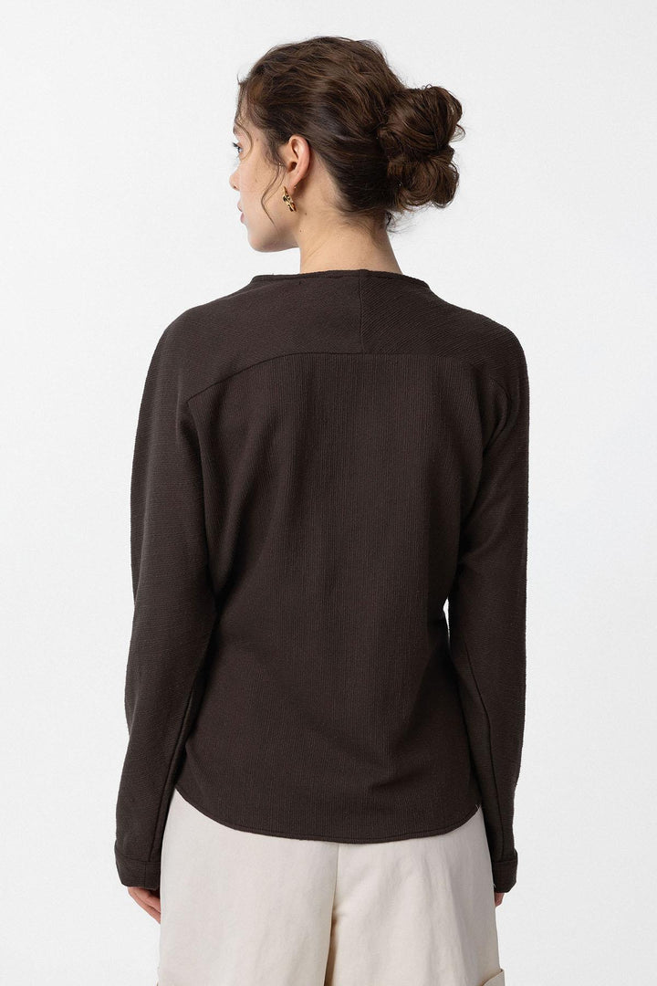 ANT Antioch Coffee Tied Kimono Women's Shirt - Marano di Napoli