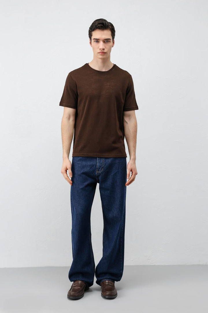 ANT Antioch Kahve Basic Erkek T-Shirt - Créteil