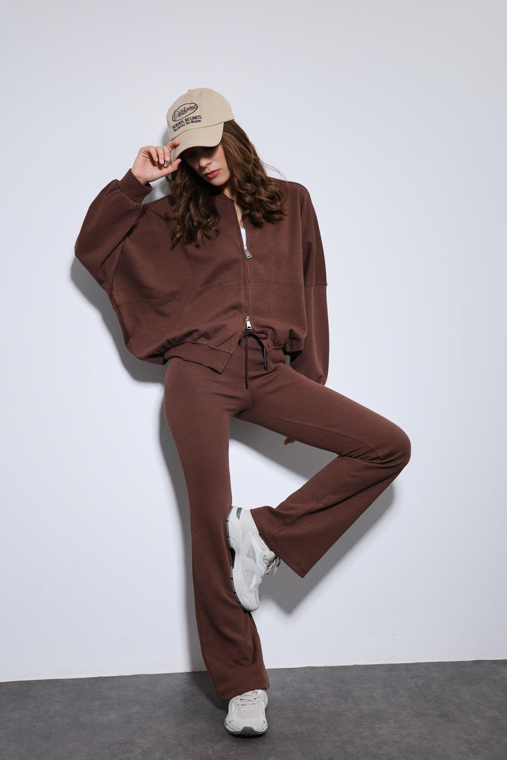 ANT Antioch Kahve Bomber Ceket ve İspanyol Paça Eşofman Takım - Woerden