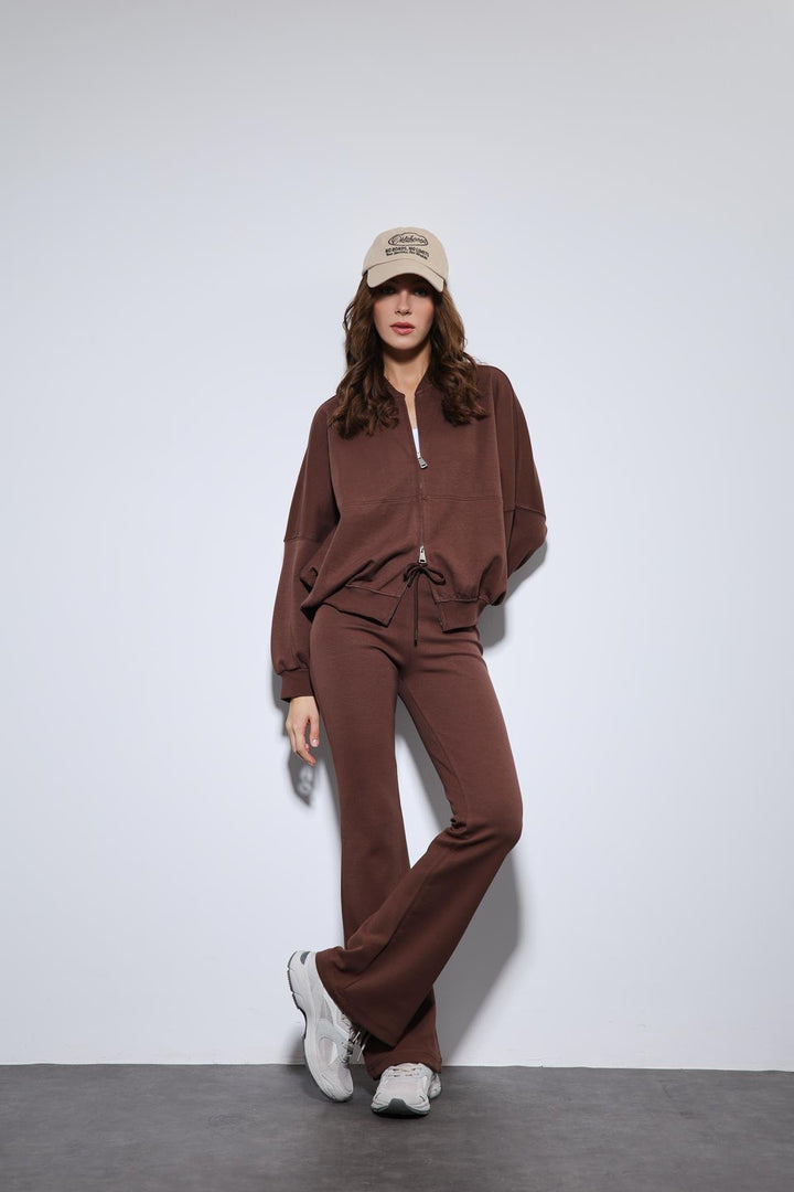 ANT Antioch Kahve Bomber Ceket ve İspanyol Paça Eşofman Takım - Woerden