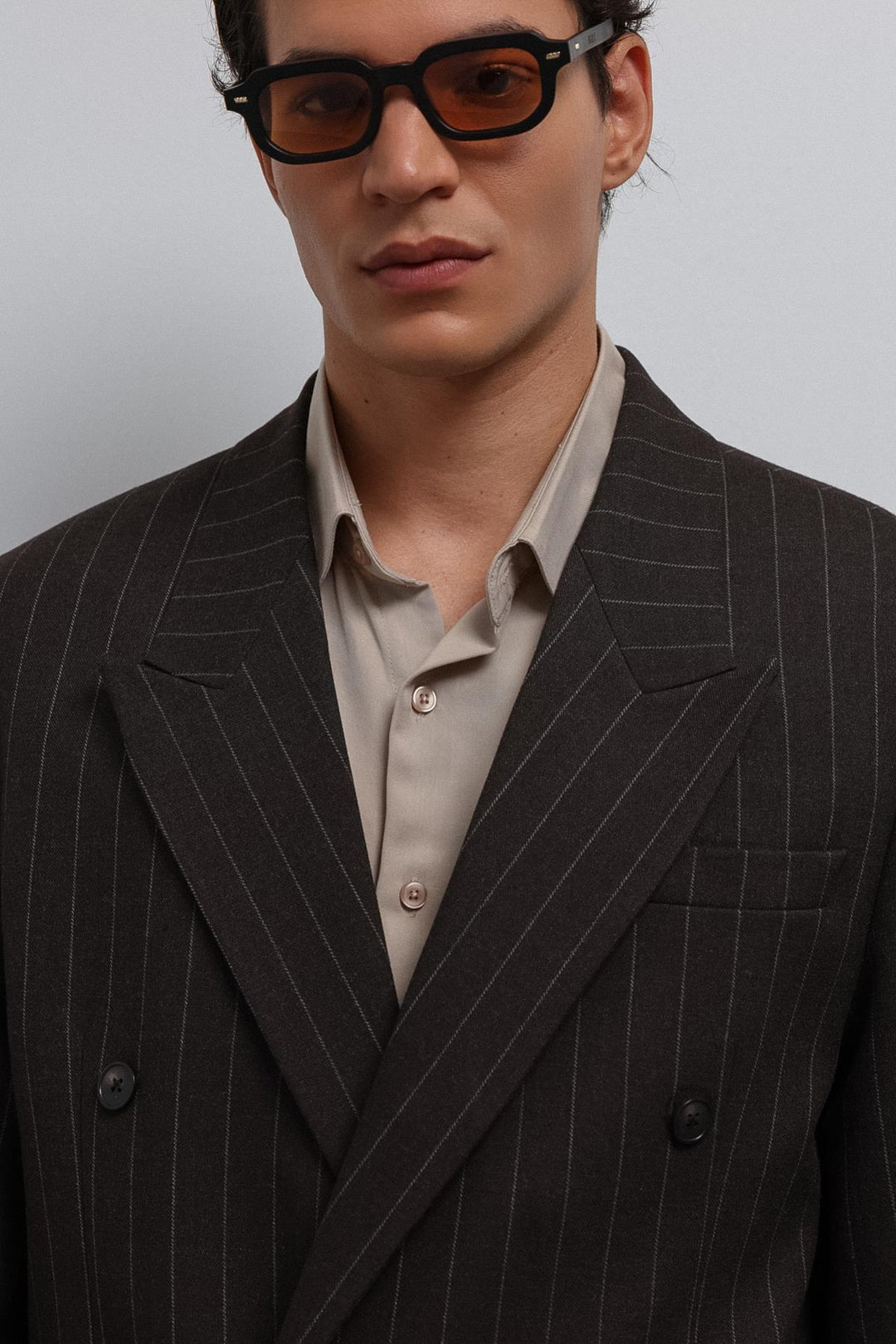 ANT Antioch Kahve Çizgili Kruvaze Erkek Blazer Ceket - Lelystad