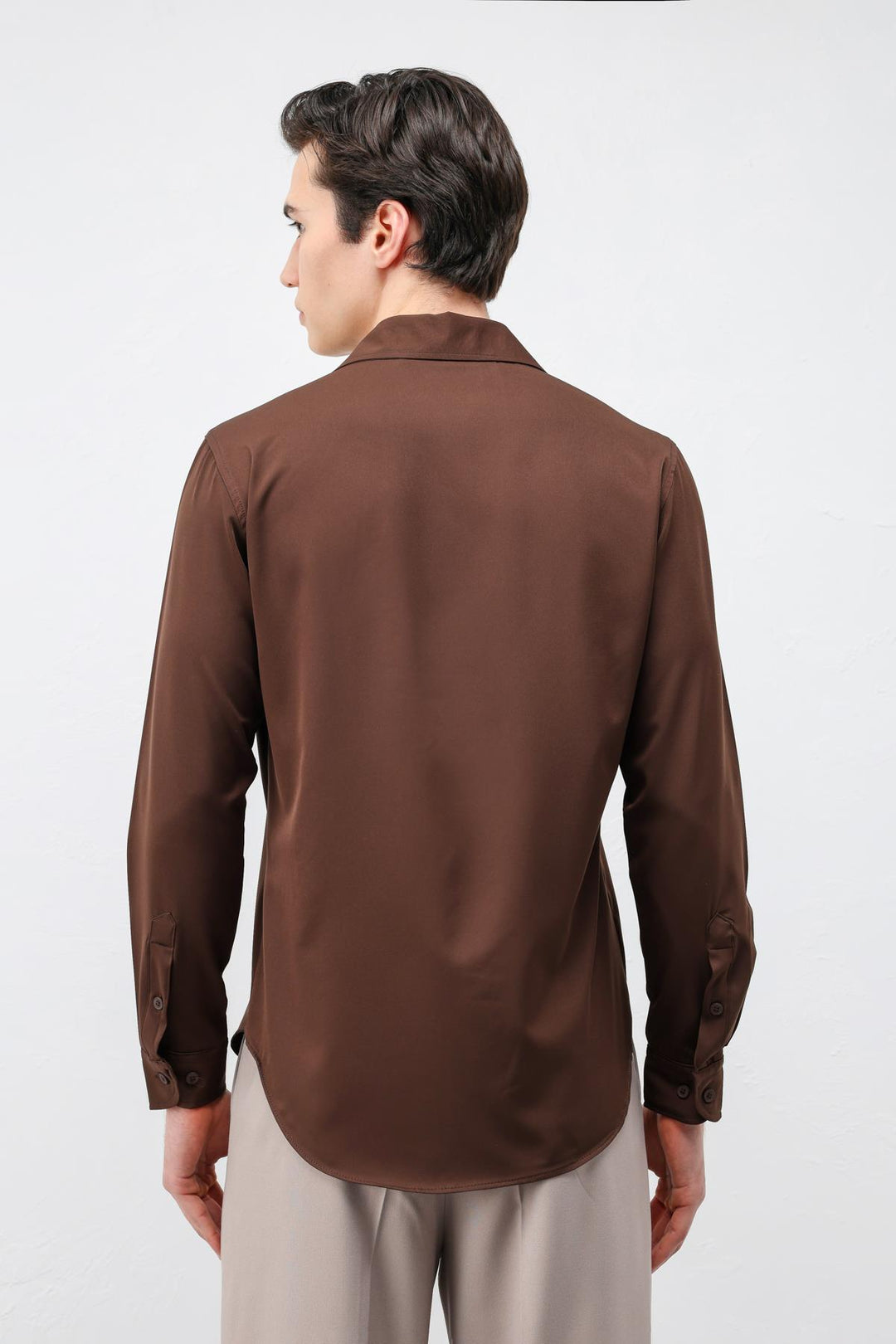 ANT Antioch Kahve Comfort Slim Erkek Gömlek - Council Bluffs