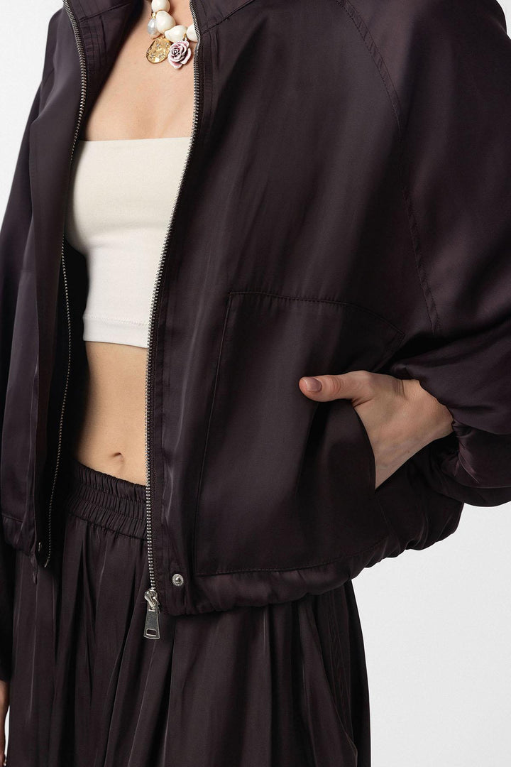 ANT Antioch Coffee Slim Fit Women's Bomber Jacket - Cantù