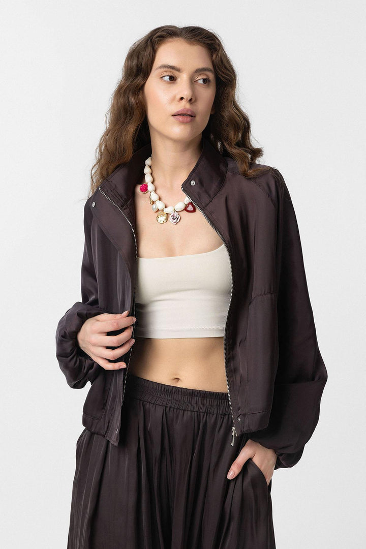 ANT Antioch Coffee Slim Fit Women's Bomber Jacket - Cantù