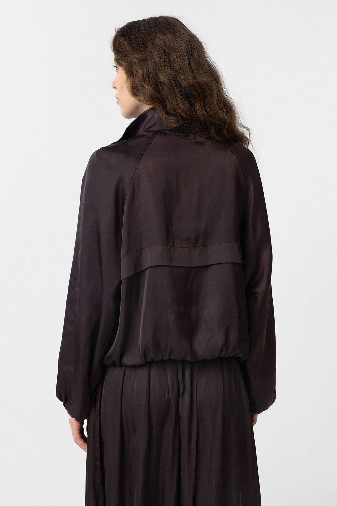 ANT Antioch Kahve Dik Yaka İnce Kadın Bomber Ceket - Lysychansk