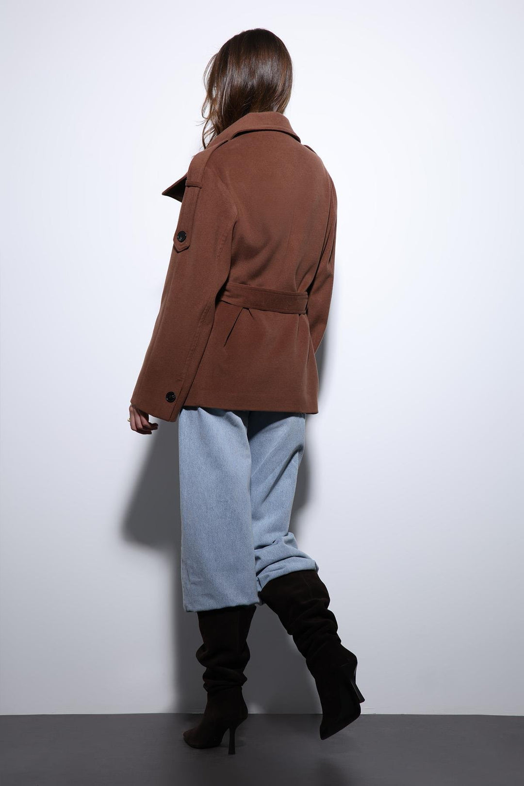 ANT Antioch Coffee V-neck Wrap Women's Coat - Bethesda