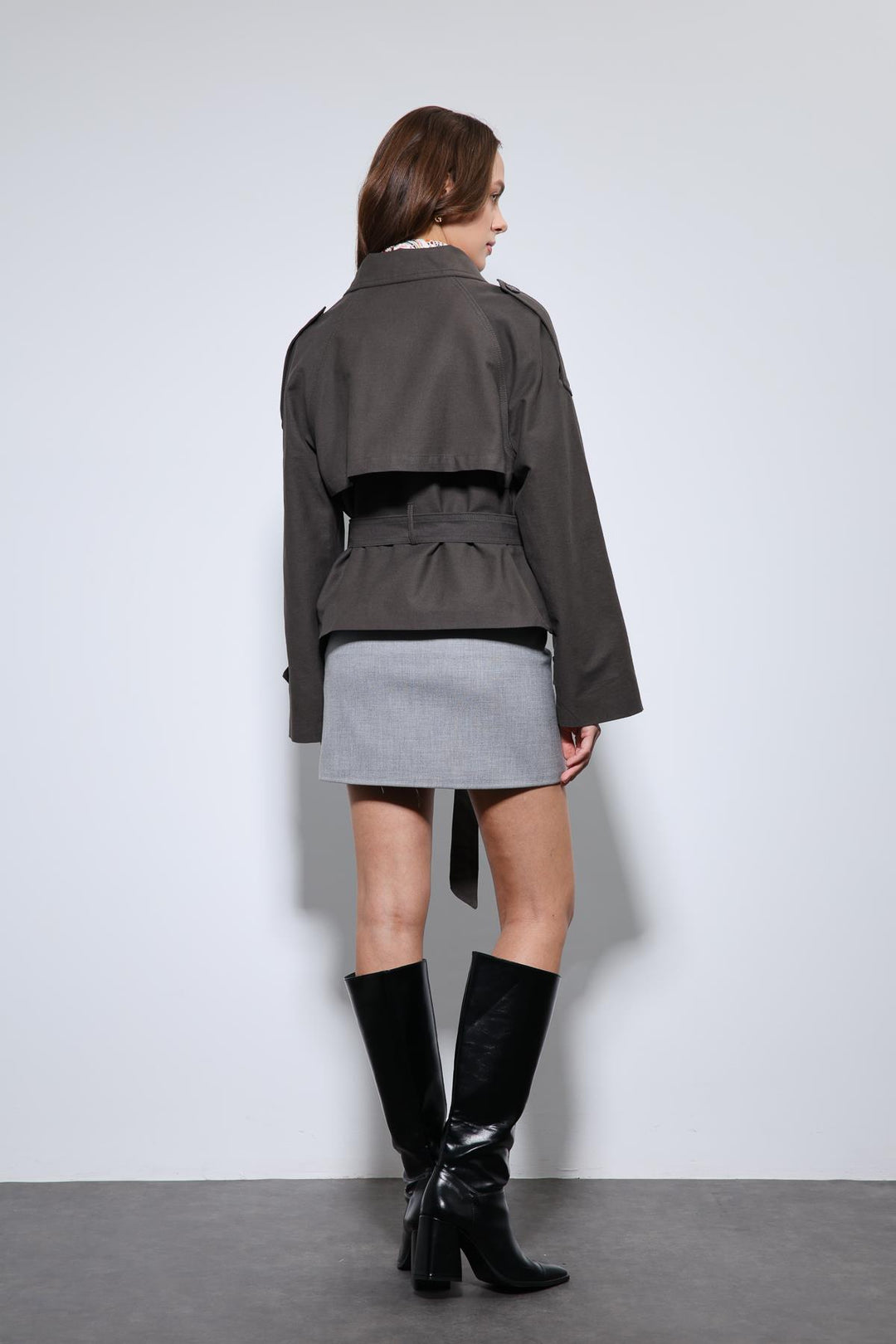 ANT Antioch Kahve Dik Yaka Kruvaze Trençkot - Waterbury