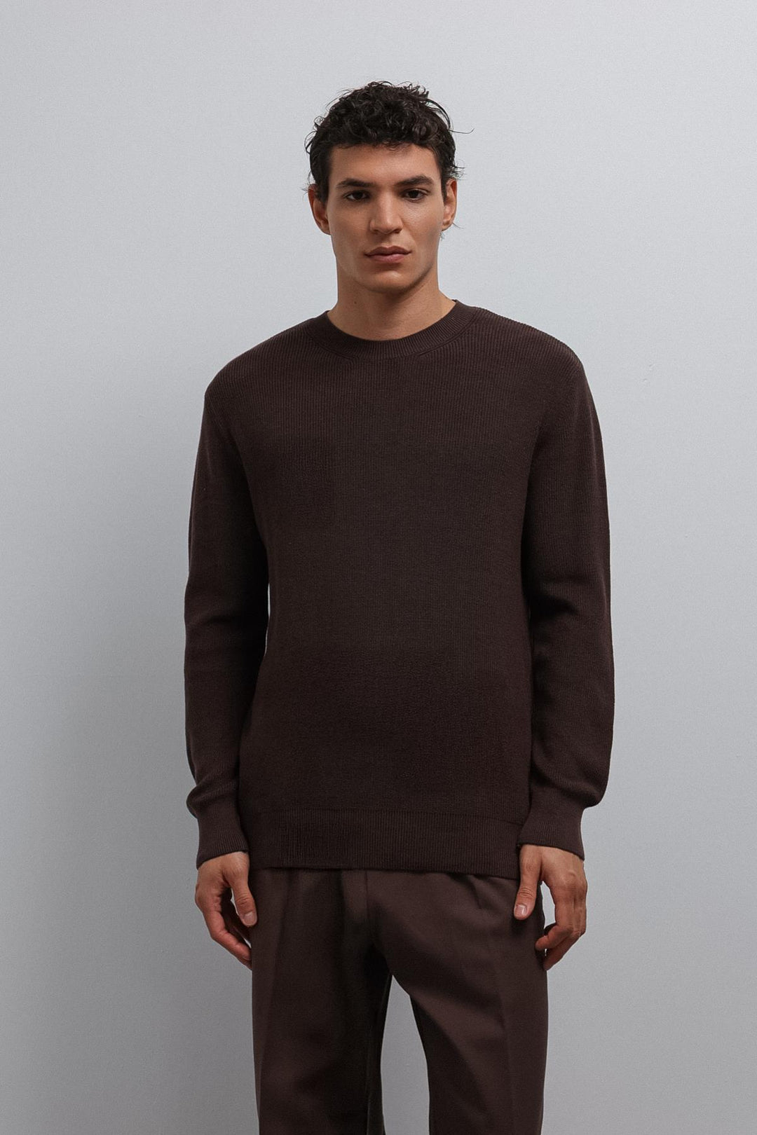 ANT Antioch Coffee-Colored Men's Sweater - Kharkiv