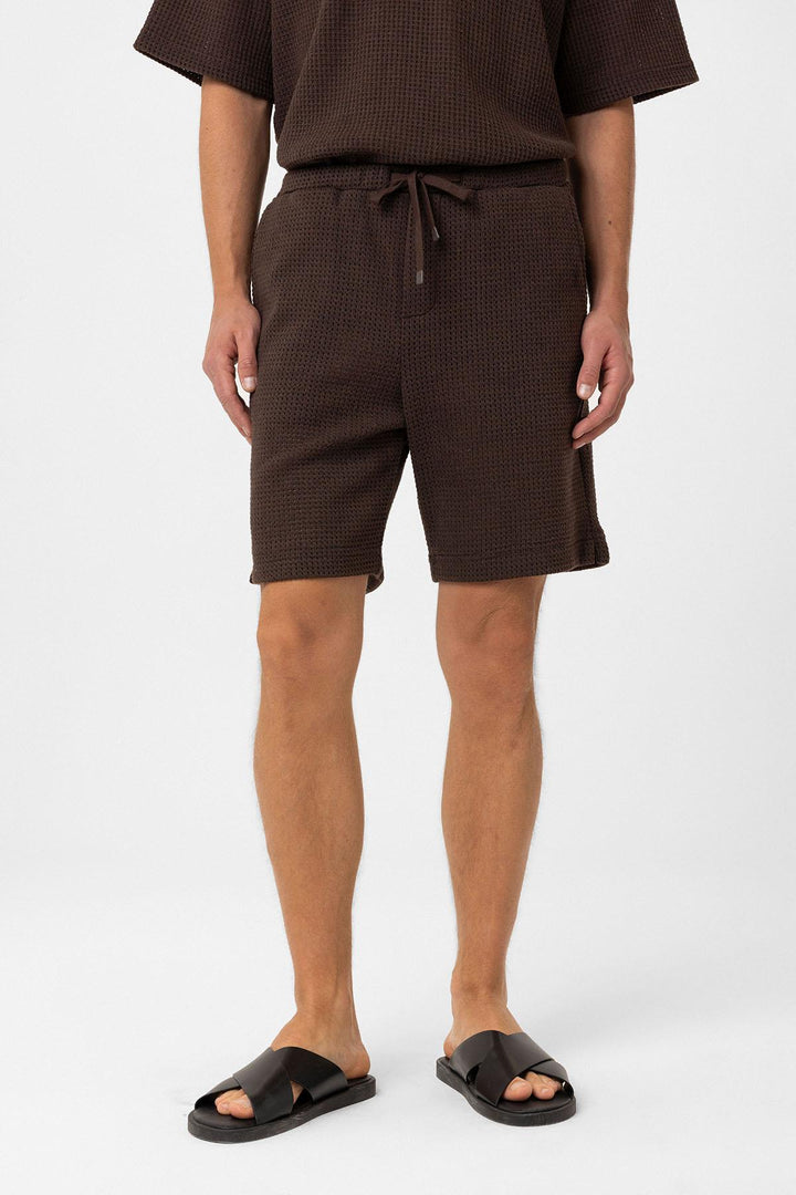 ANT Antioch Coffee-Colored Relaxed Men's Shorts - San Antonio
