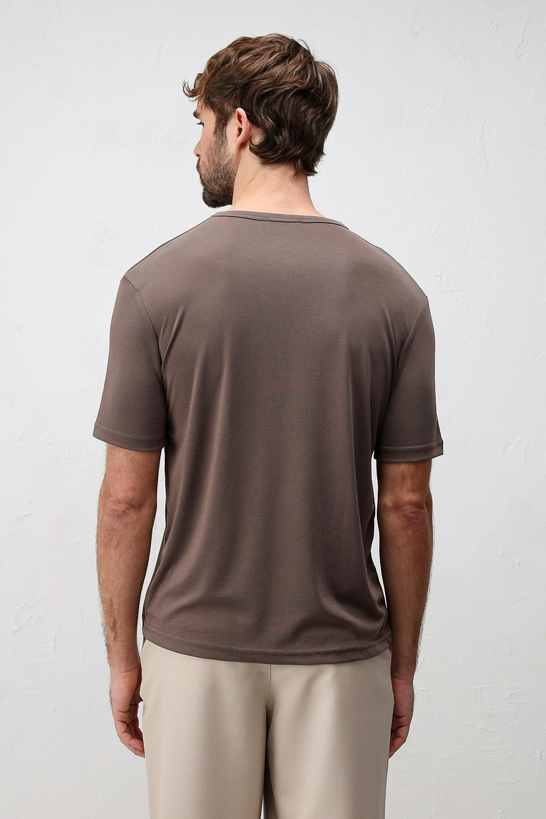 ANT Antioch Kahve Düğmeli Yaka Erkek T-Shirt - Chernivtsi